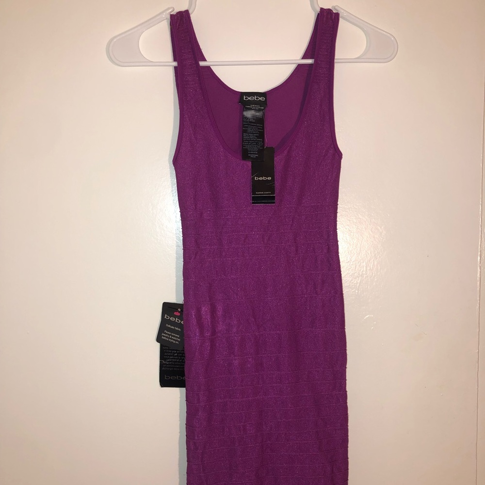 Purple Bebe dress, short in a size Small